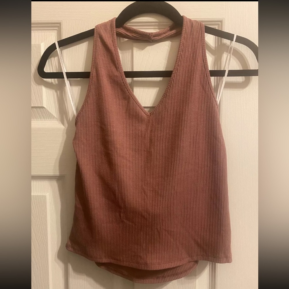 American Eagle Purple Halter V-neck Top - New with Tags - Size L